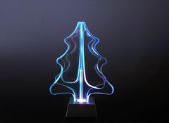 ガラス クリスマスツリーオブジェ曲線 / 組み込み式